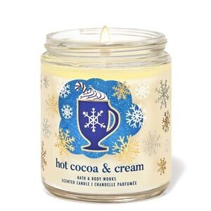 🌻Bath And Body Works Hot Cocoa And Cream Single Wick Candle🌻